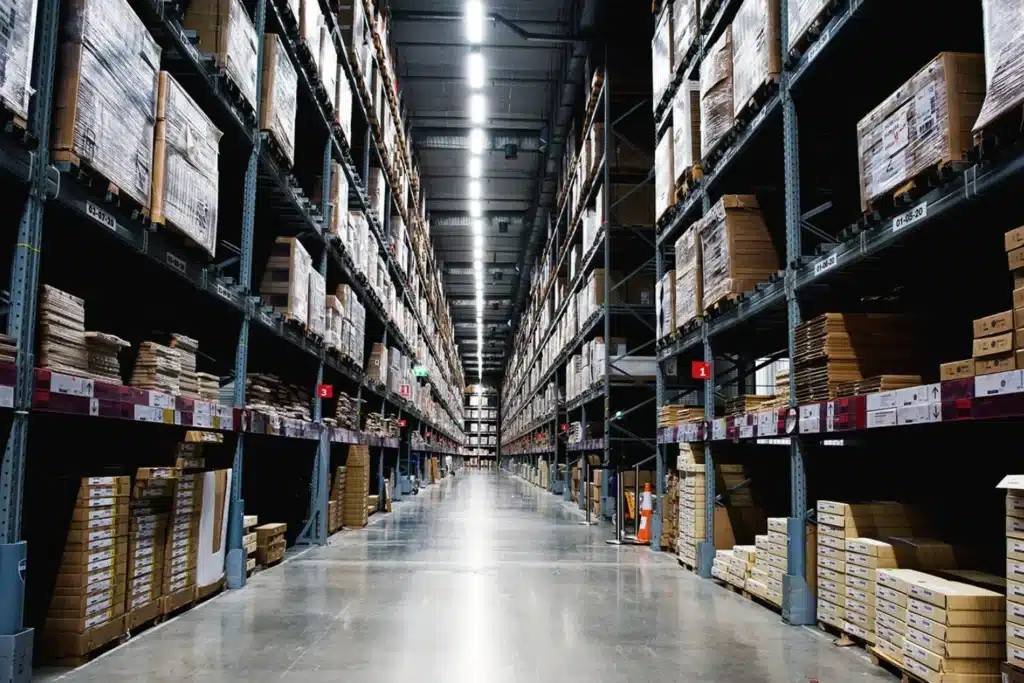 warehouse space optimization with tall racking and shelving units
